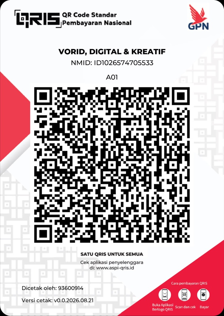 QRIS VORID, DIGITAL & KREATIF